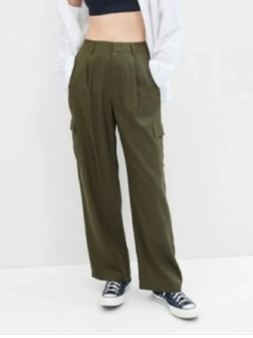 Gap Factory cargo trouser, olive green, size 8